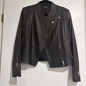 Theory Women's Black Leather Jacket
